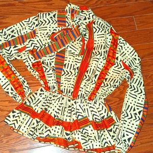 Grass-fields Peplum Top NWOT